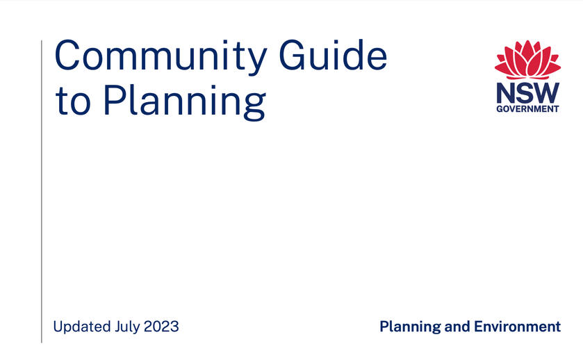 An image of the cover of a government community guide to planning